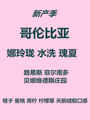 哥伦比亚水洗瑰夏150g咖啡熟豆