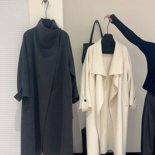 90％羊毛10%羊绒立领羊毛外套 YUXI严选 配腰带 499元 清仓特价