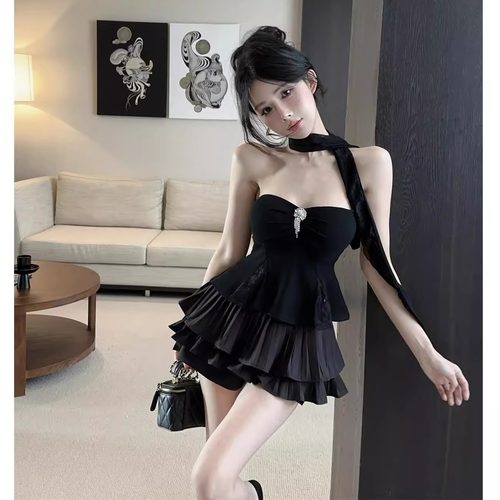 挂脖蕾丝吊带背心女外穿夏季