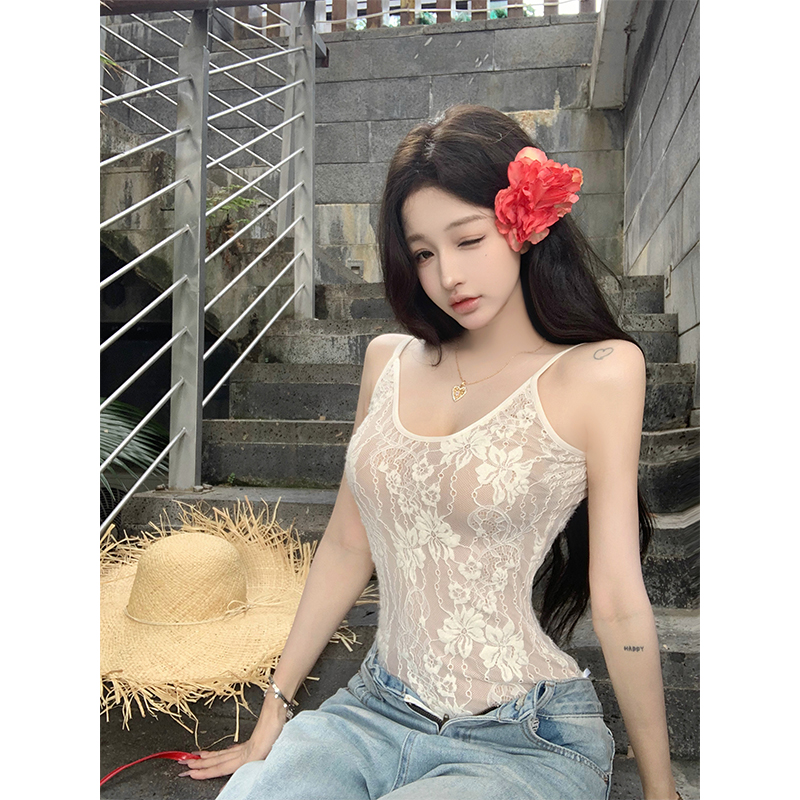 海边度假风性感小心机连裆上衣