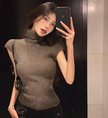 春季修身紧身短袖内搭毛衣