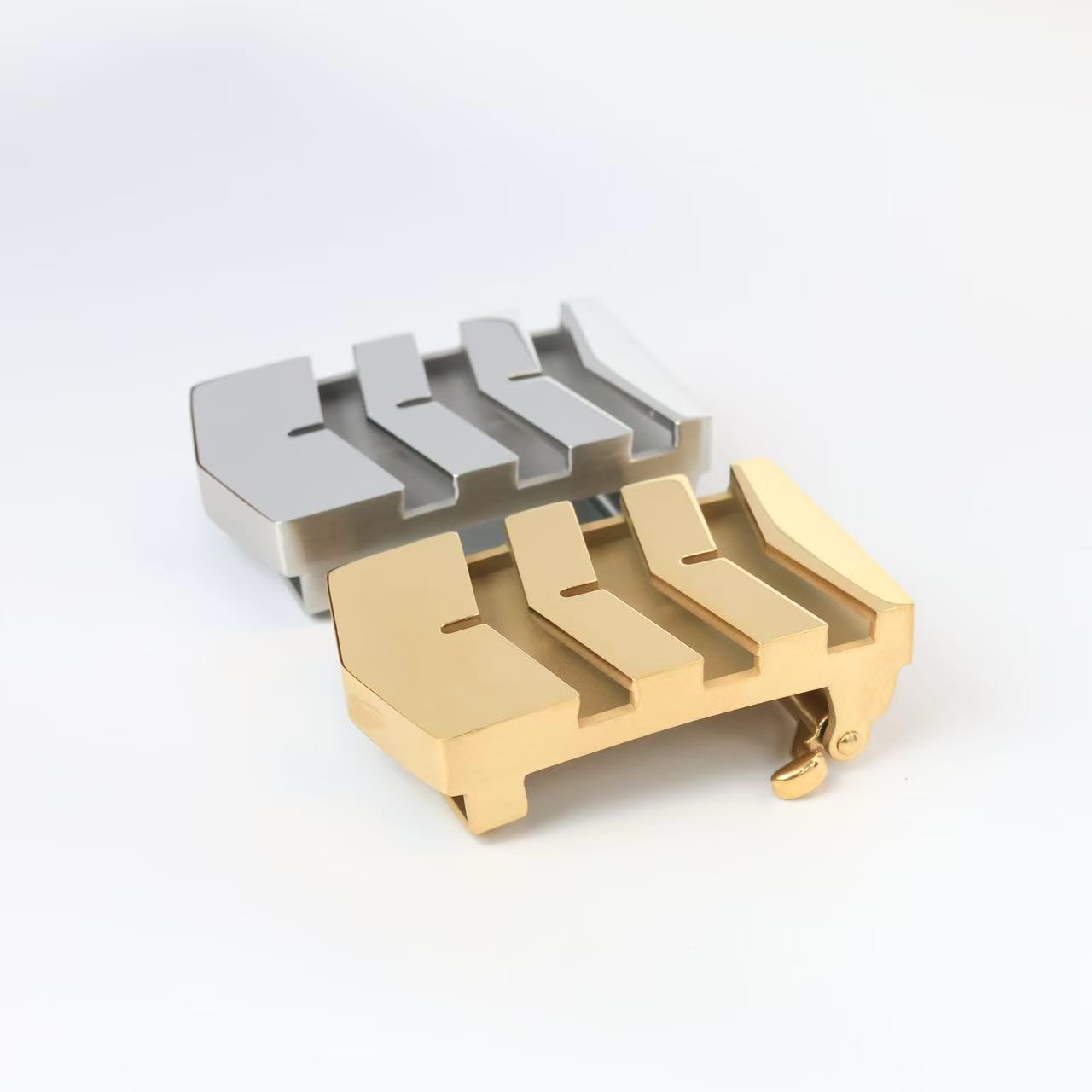 男士皮带头不锈钢腰带头3.5CM高档内穿式自动扣字母扣卡子配件百