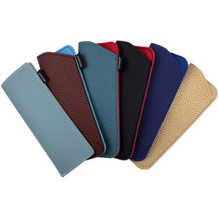 便携眼镜袋厚软皮抗压镜袋老花镜套便携收纳男女眼镜盒配件旅行收