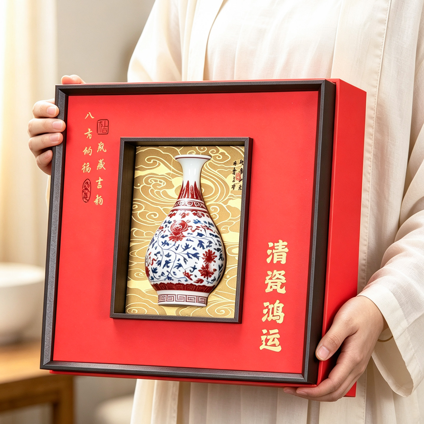 新款国风燕窝包装盒空盒子通用西洋参红参鲍鱼滋补干货礼品盒空盒