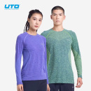 女速干T恤男户外跑步徒步健身排汗上衣春秋新品 UTO悠途运动长袖