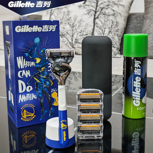 吉列NBA联名引力盒剃须刀限量版5层刀片刀头男士手动老式刮胡吉利