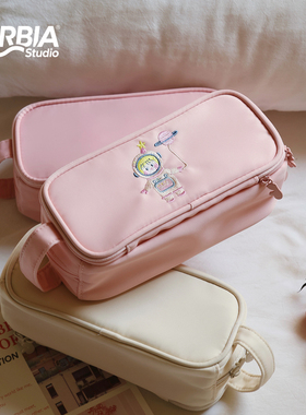 化妆包女便携式双层化妆刷收纳包2026新款ins简约旅行出差洗漱包