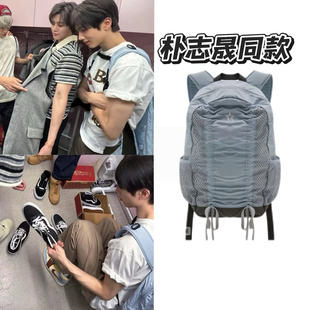 NICE新款朴志晟同款韩国平替WAIKEI芭蕾风抽绳褶皱蝴蝶结双肩包