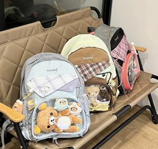 NICE新款 吧唧透明痛包双肩包大容量可爱学生书包 娃包日系二次元
