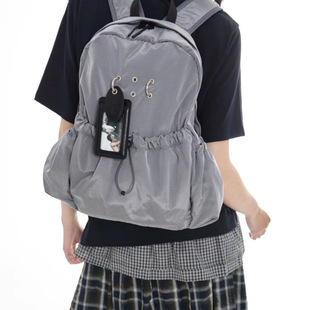 NICE原创小众设计感双肩包女大学生简约百搭大容量旅行背包书包