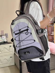 NICE新款 书包女大学生初高中生大容量电脑双肩包户外旅行背包