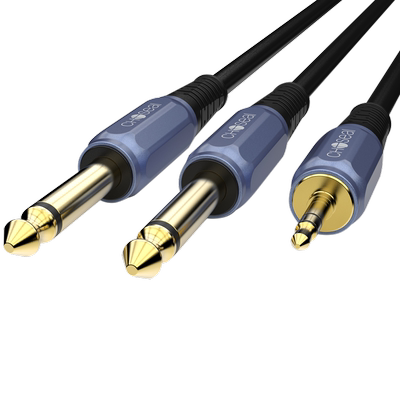 秋叶原3.5转双6.5一分二音频线