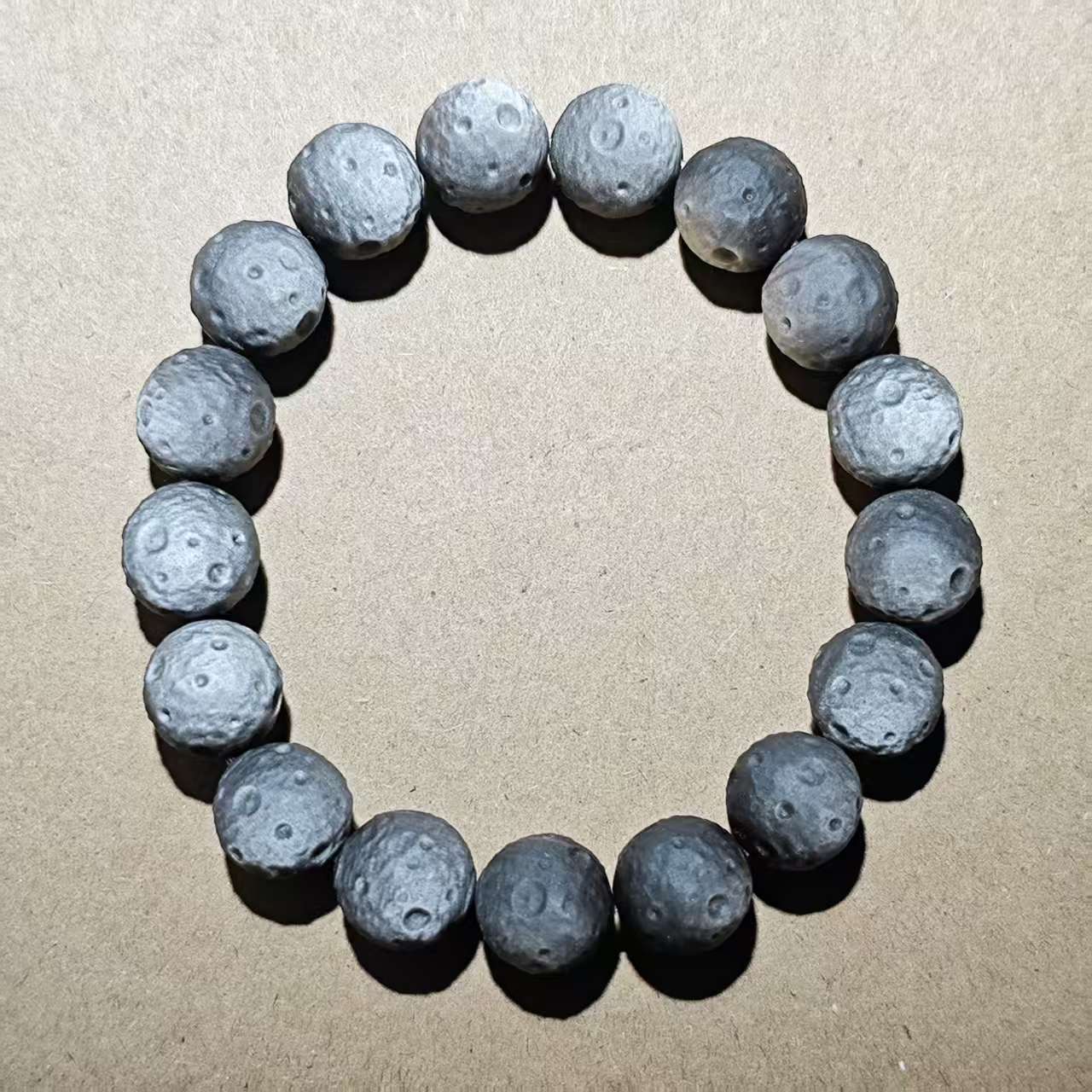 天然银曜石月球陨石手串