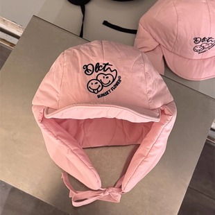 韩国粉色可爱少女心滑雪飞行帽子女冬季保暖骑行护耳雷锋帽潮学生