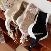 加绒加厚系带耳套骑行保暖护耳耳捂子耳包 韩国可爱毛绒耳罩女冬季