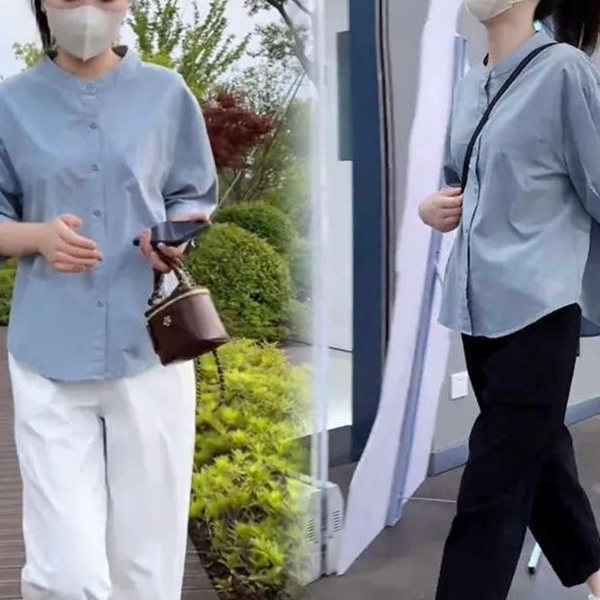 时尚衬衫穿搭套装女2025夏季新款洋气显瘦短袖小个子休闲裤两件套