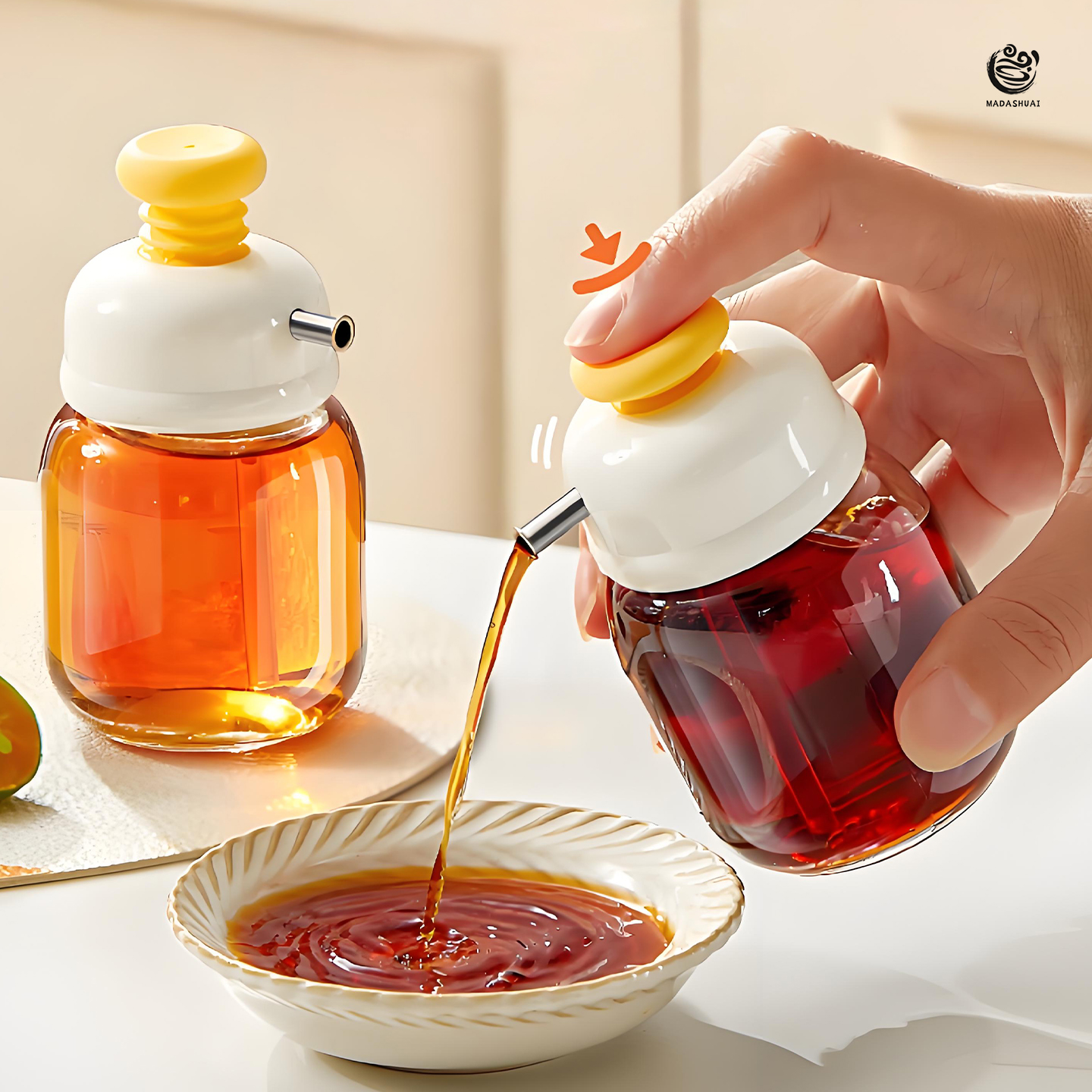 定量控油硅胶按压多功能调味瓶