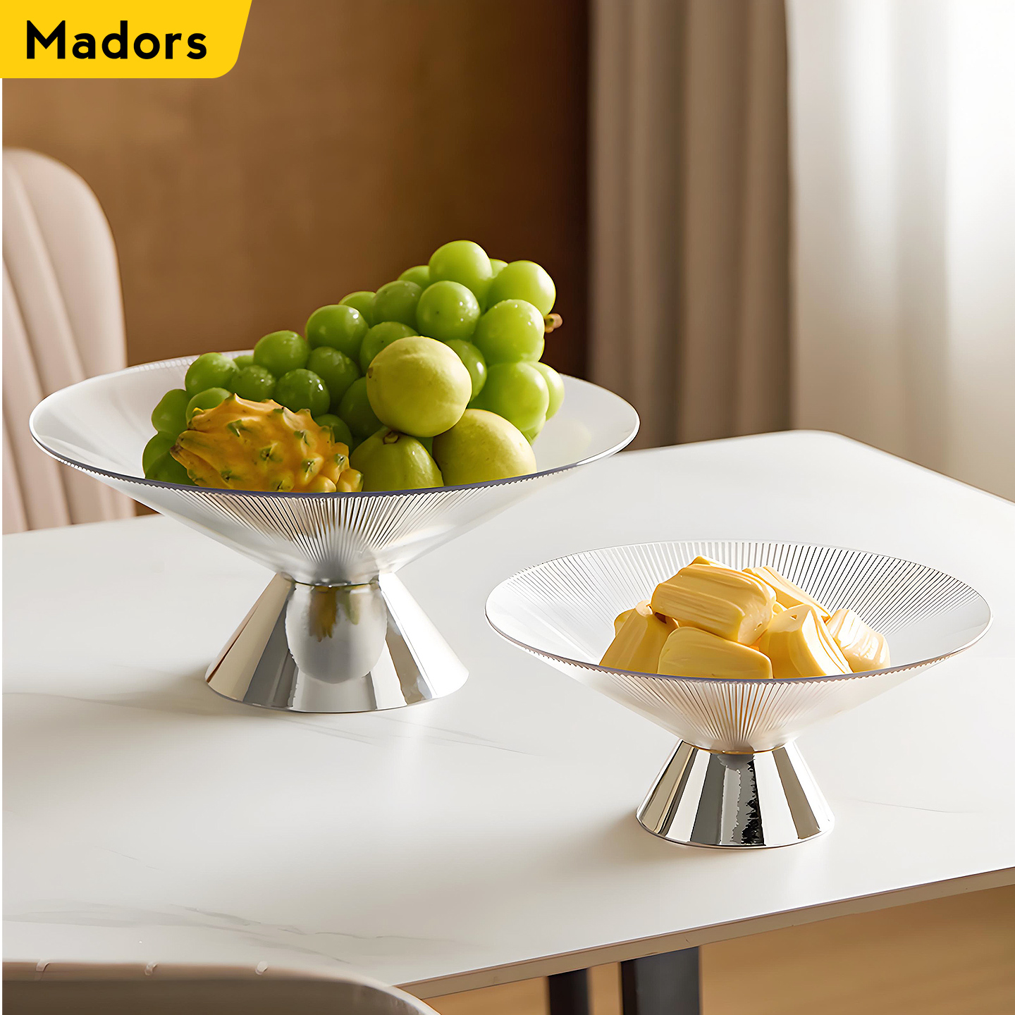 水果盘沥水轻奢创意家用果篮客厅茶几吧台酒店糖果零食盘高脚收纳
