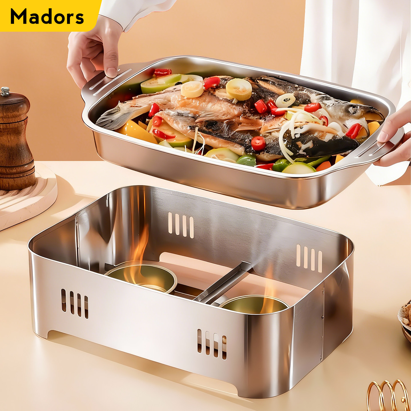 烤鱼炉烤鱼专用烤盘长方形家用不锈钢烤鱼盘商用烧烤酒精保温烤盘,厨房/烹饪用具,烧烤架,淘宝优惠券,粉丝福利购,淘宝优惠卷