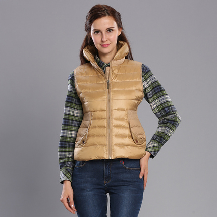 威鹏女款短款羽绒服马甲