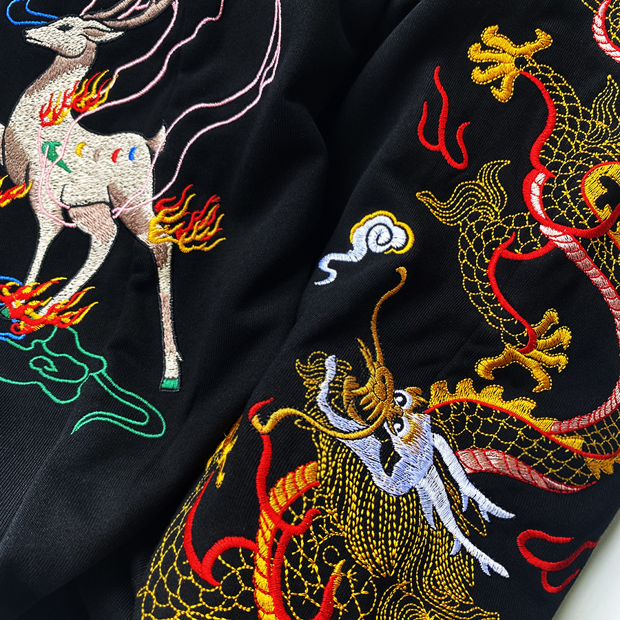 中国风刺绣裤子男装新国潮休闲卫裤复古龙纹束脚裤薄款纯棉运动裤,男装,休闲裤,淘宝优惠券,粉丝福利购,淘宝优惠卷