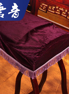 唐音金丝绒古筝罩装饰罩紫色 古筝通用防尘罩套盖布乐器配件