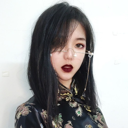 2019新款个性抖音网红同款造型眼镜女ins超火链条装饰蹦迪眼镜架 - 封面