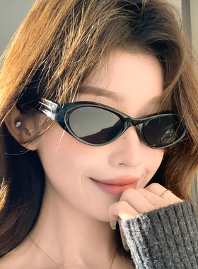 复古黑色猫眼墨镜女2026新款GM