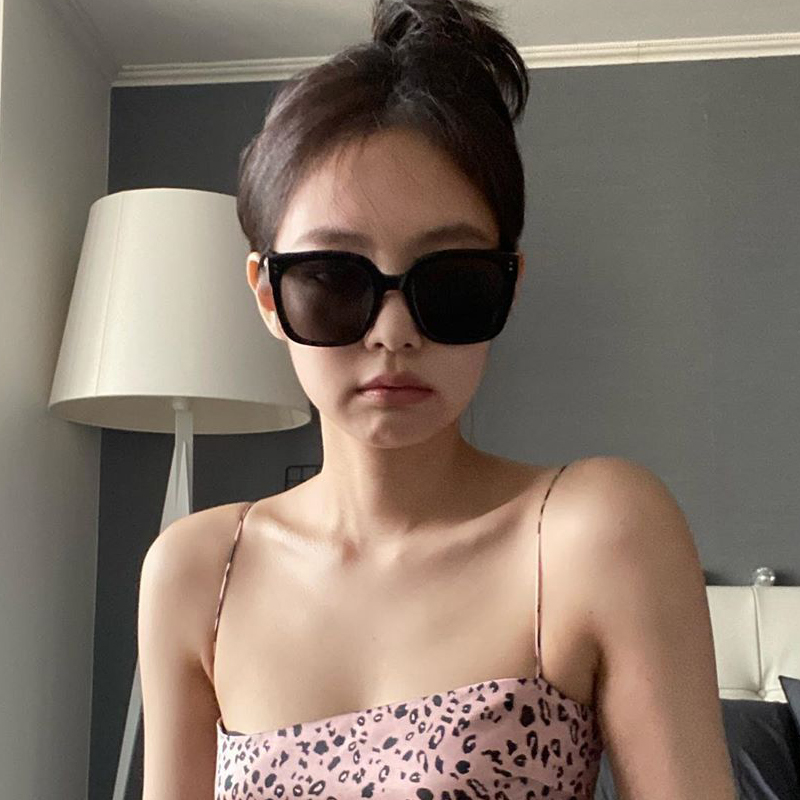 新款网红jennie同款墨镜女大圆脸显瘦韩版潮大框太阳眼镜街拍ins