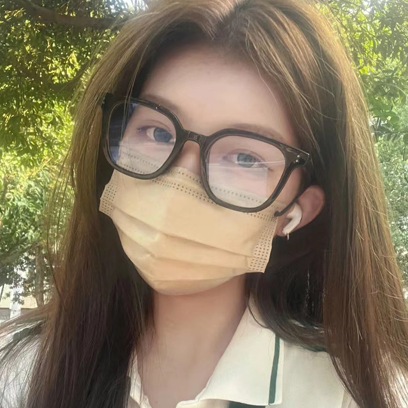 网红素颜黑框眼镜女韩版潮
