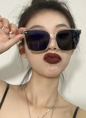 防紫外线方形复古大框女gm新款