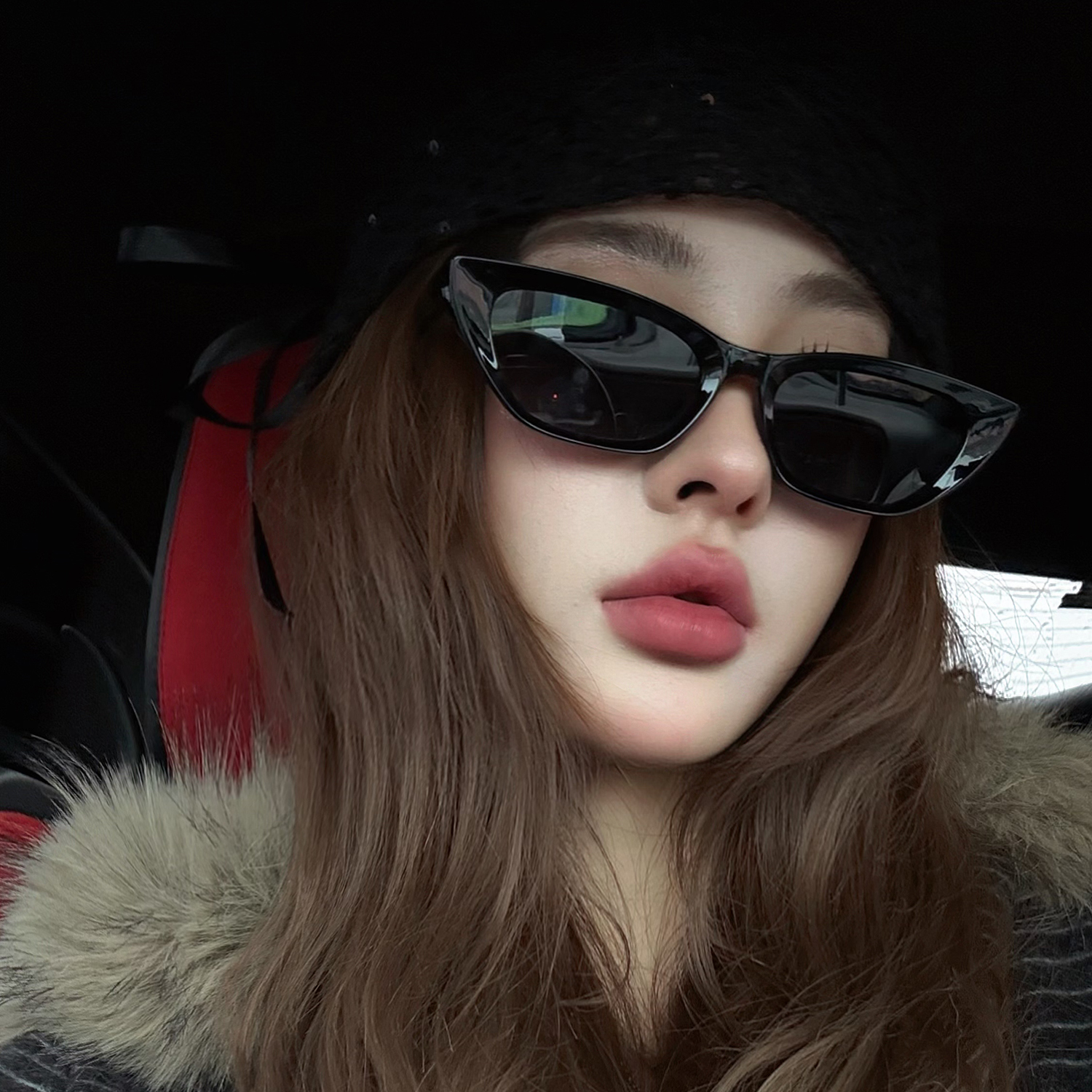 欧美风三角猫眼墨镜女辣妹