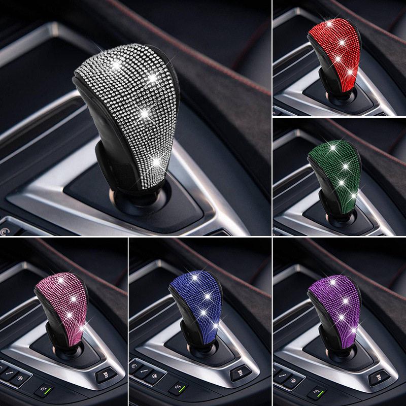 新款汽车烫钻排挡套车载自动挡手动挡档位套跨境满钻车内排挡装饰