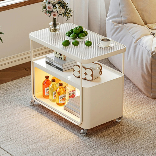 客厅沙发边几可移动茶几新款阳台角几侧边零食柜铁艺小推车置物架