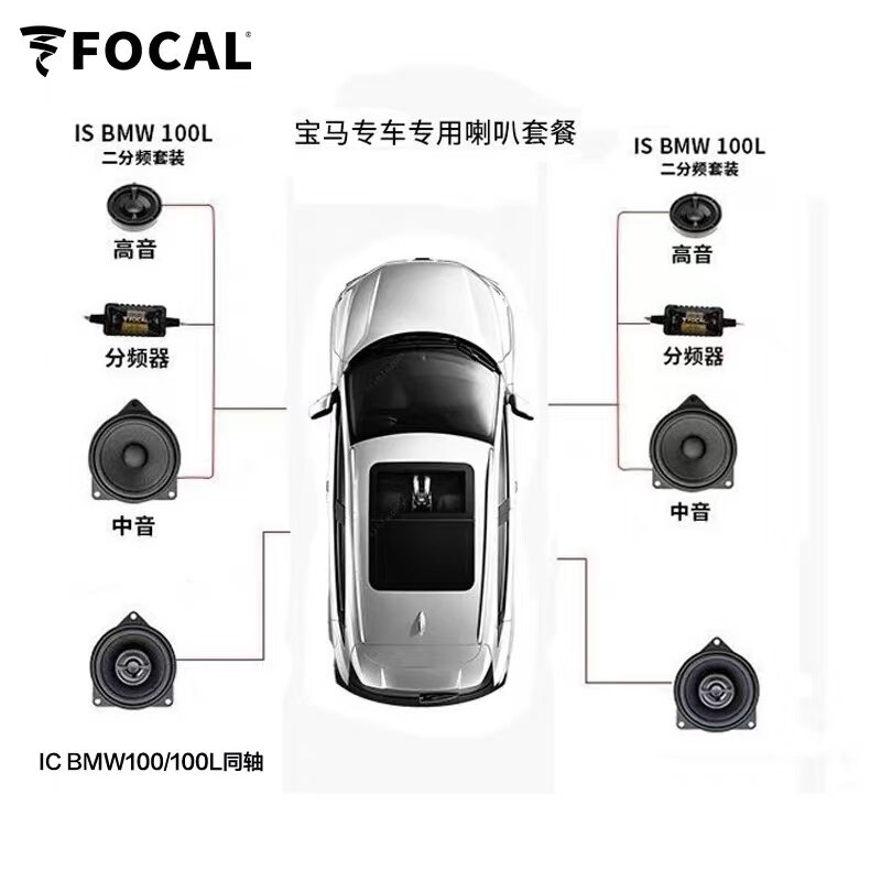 focal劲浪汽车音响改装专用宝马喇叭套装升级1系3系5系X1X3X5