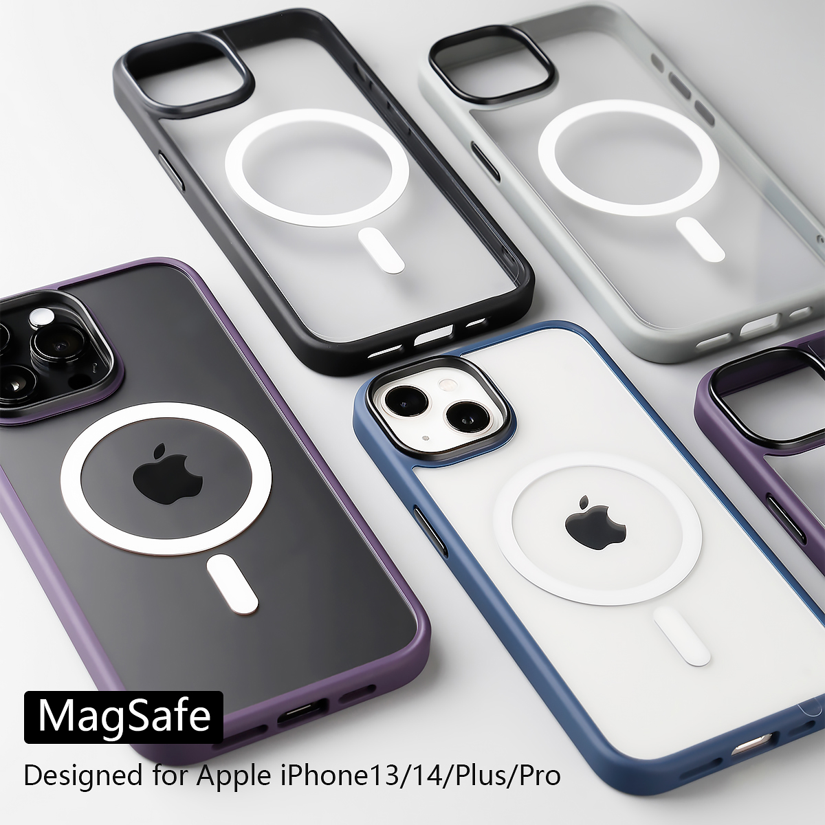 苹果13/14磁吸手机壳透明亚克力