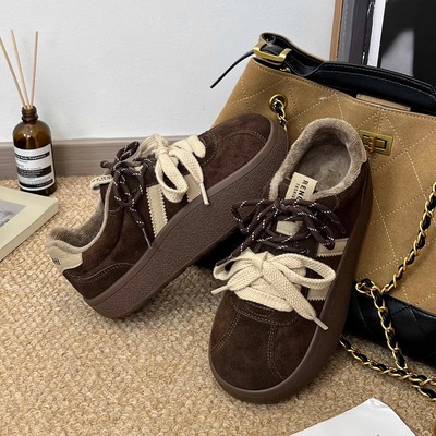 雪地靴子女款厚底保暖棉鞋德训鞋