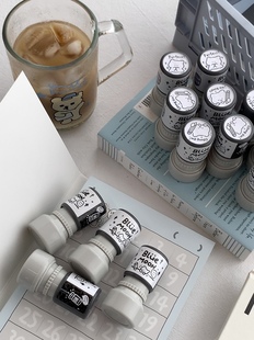 pupuhome馒头猫手帐素材猫咪光敏印章原创可爱打卡印章教师学生