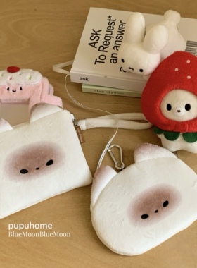 馒头猫经典款款【小方】【大头】零钱包卡包便携收纳抽拉挂绳