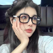 新款 百搭高清远视抗辐射潮流老光眼镜男 方框防蓝光老花镜女士时尚