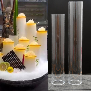 刺身摆盘装饰冰柱模具冰雕造型三文鱼海鲜姿造圆冰柱管日料摆件