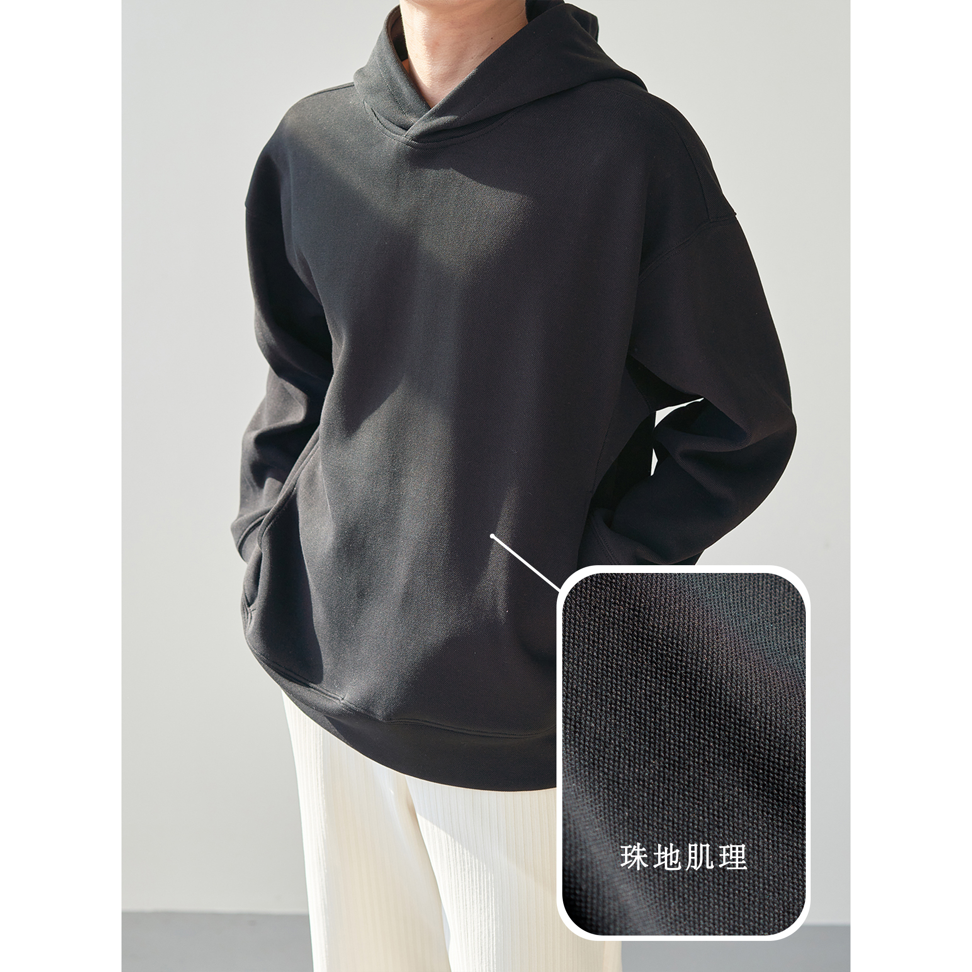 Liberty Kostume 秋冬宽松情侣休闲连帽卫衣男士加绒厚重磅美