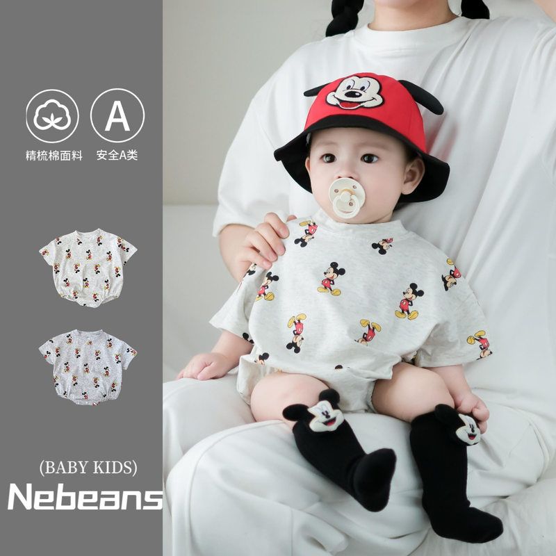 岁潮款婴幼儿三角包屁衣满印小