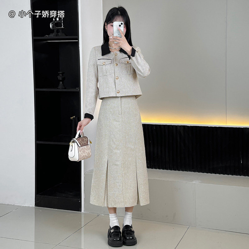 初秋韩系穿搭两件套裙装2024新款时髦高级感气场女神范高端套装女
