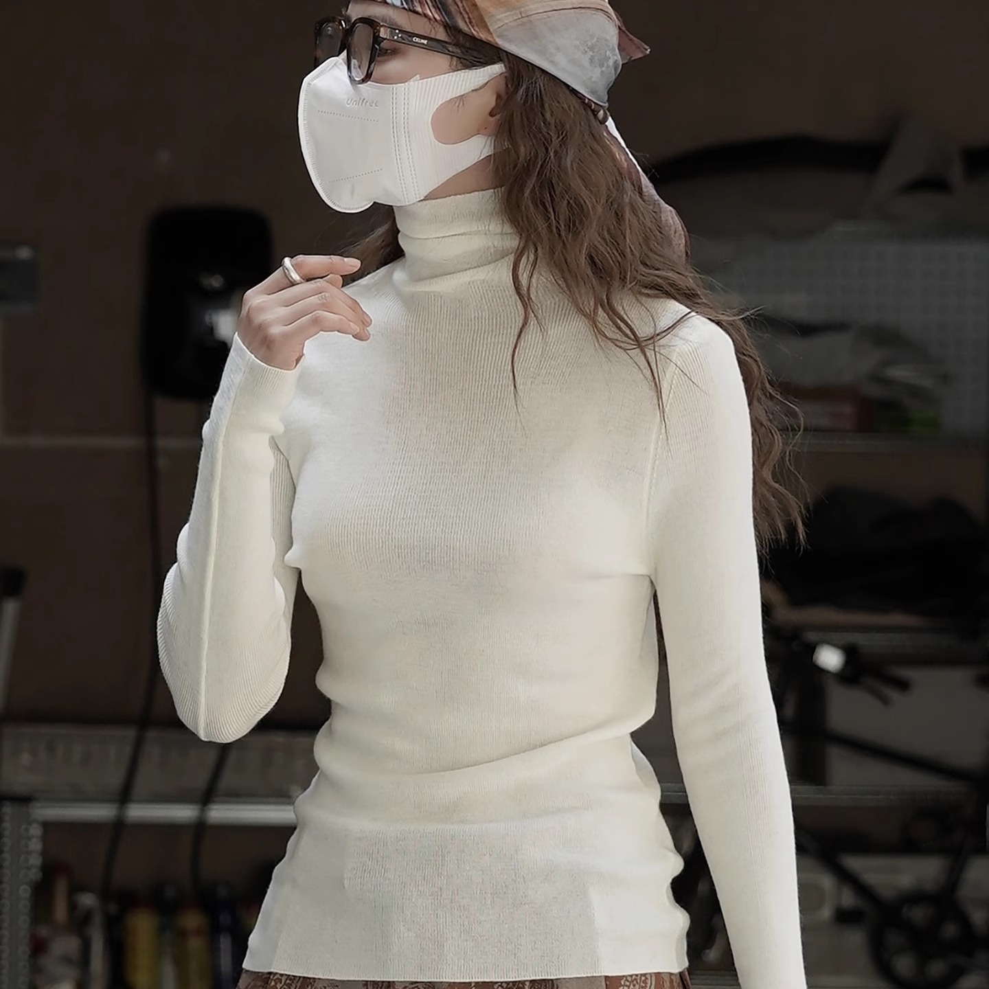 羊毛修身内搭舒适打底针织衫上衣