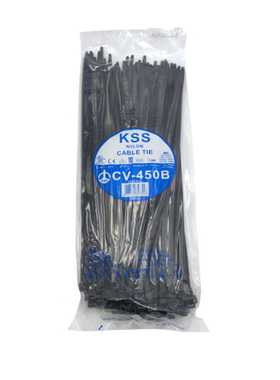 台湾正品KSS KSS尼龙扎带CV-450B 进口8.0×450 原装 黑色 100PCS