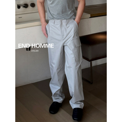 END HOMME  FEND*左大贴袋侧袋休闲直筒工装裤