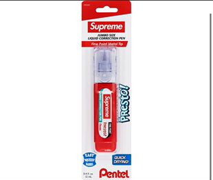现货Supreme 23fw PENTEL PRESTO CORRECTION PEN铅笔钢笔修正液