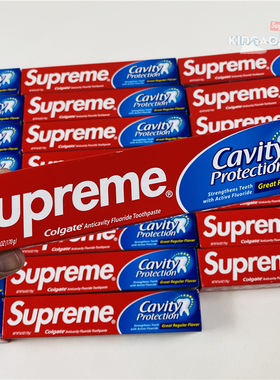 现货Supreme 20FW Colgate Toothpaste 高露洁联名牙膏