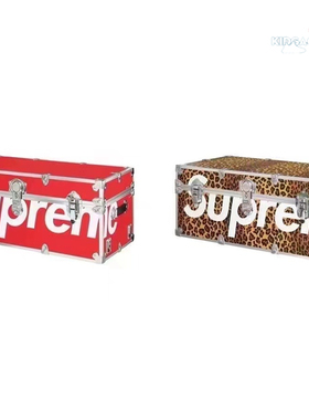 Supreme联名红色豹纹储物箱箱子